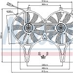 Ventilator radiator (cu carcasa) MERCEDES E T-MODEL (S210), E (W210) 2.0-5.0 intre 1995-2003, NISSENS