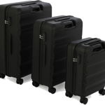 Set 3 trolere WIDE, ABS, marime S+M+L, culoare, Negru