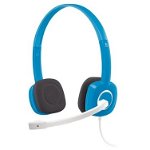 Casti Logitech  "H150" Stereo Headset with Microphone, Sky Blue "981-000368"  (include timbru verde 0.01 lei), nobrand