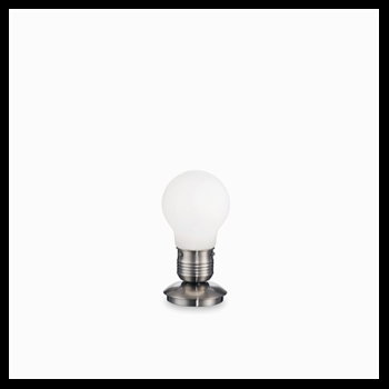 Veioza Luce Bianco, 1 bec, dulie E27, D:150mm, H:300mm, Alb, Ideal Lux