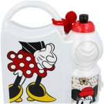 Mickey Mouse Minnie Mouse - Set cutie de pranz si sticla de apa 400 ml, Mickey Mouse