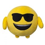 Jucarie de plus Emoji Emoticon (Smiling face with sunglasses) 18 cm, OTHER