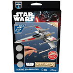 Macheta de Asamblat Wood WorX - Star Wars - X-Wing Starfighter cu 40+ piese din lemn + vopsea, pensula si adeziv inclus