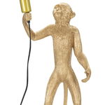 Lampa de masa Monkey, Mauro Ferretti, Ø26 x 55 cm, 1 x E27, 40W, polirasina, auriu, Mauro Ferretti