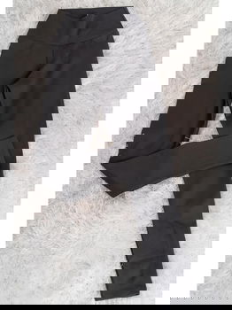 Colanti Dama din Bumbac Negru cu Striatii