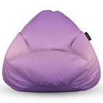 Fotoliu units puf bean bag tip para l, impermeabil, indoor/outdoor, sac interior, cu maner, 80 x 80 x 60 cm, topografic mov