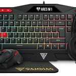 Kit Gaming Gamdias Poseidon M2: Tastatura + Mouse + Casti + Mousepad
