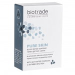 Sapun negru detoxifiant cu carbune activ Pure Skin, 100g, Biotrade, Biotrade