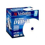 Dvd+r verbatim 4.7gb, 120min, viteza 16x, set 10 buc, single layer, carcasa, printabil, "wide inkjet printable" "43508"