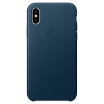 Apple Protectie pentru spate, material piele, pentru iPhone X, culoare Cosmos Blue