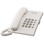 Telefon analogic PANASONIC KX-TS500RMW, alb, cu fir, PANASONIC
