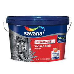 Vopsea Ultra-Lavabila, 8.5 l, Interior, Alba, Savana Ultra Rezist, Savana