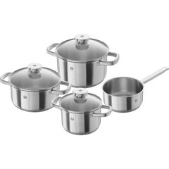 Set 4 oale inox cu capac Zwilling, Argintiu