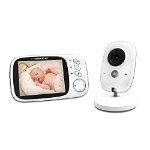 Sistem monitorizare audio-video pentru bebelusi LCD 3.2 Esperanza Jacob, wireless, 750mAh, 5V/1000mA DC, 6,7 10,6 x 6,7cm, alb, Esperanza