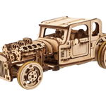 Puzzle 3D din lemn Ugears Hot Rod Furious Mouse 207 piese