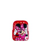 Ghiozdan Minnie Mouse, rosu cu floricele, 32x26x10cm, Disney