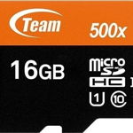 Card TeamGroup 500x MicroSDHC 16GB Clasa 10 UHS-I/U1 (TUSDH16GUHS03), TeamGroup