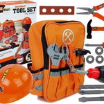 Set scule de joaca pentru copii, cu rucsac portocaliu special, LeanToys, 8470, Lean Sport