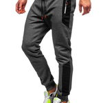 Pantaloni de trening grafit-portocaliu bărbati Bolf Q1033, BOLF