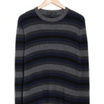 Imbracaminte Barbati Autumn Cashmere Stripe Merino Wool Cashmere Sweater Grey Blues