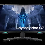 Monitor Gaming curbat LED VA SAMSUNG Odyssey Neo G7 LS32BG750NPXEN, 32", 4K UHD, 165Hz, AMD FreeSync Premium Pro, negru