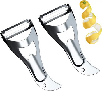 Set de 2 curatatoare Ook, otel inoxidabil, argintiu, 5,5 x 12,3 cm
