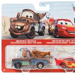 Set masinute metalice Cars - Road Trip Mater si Road Trip Fulger McQueen | Mattel, Mattel