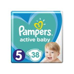 Pampers Scutece Active Baby, Marimea 5, 11 -16 Kg, 38 bucati, PAMPERS