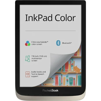 eBook Reader PocketBook InkPad Color, 7,8" E Ink new Kaleido™ color, 16GB+microSD, argintiu selenar