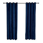 Set 2 draperii din catifea, inele metalice,140x270 cm, albastru