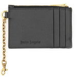 Palm Angels PALM ANGELS CARD HOLDER WITH CHAIN "PALM BEACH" BLACK, Palm Angels