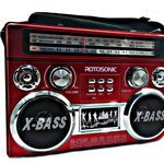 Aparat Radio Portabil MP3 Rotosonic XB-372 3 Benzi BT Suport Card SD/USB 2 Difuzoare, GAVE