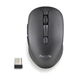 mouse wireless reincarcabil, evo rust black, 1600dpi, silent click, negru, ngs, NGS