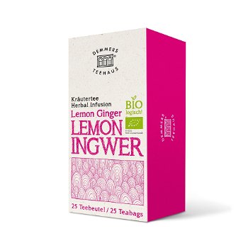 Demmers Lemon Ginger Bio Quick-T ceai aromat cutie 25 plicuri, Demmers