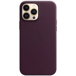 Husa de protectie Apple Leather Case with MagSafe pentru iPhone 13 Pro Max, Dark Cherry, Apple