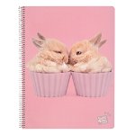 Notebook cu Sina A4 Polipropilena 4x4 Cover Microperforated Studio Pets Rabbits