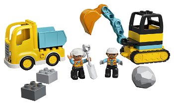 LEGO\u00ae DUPLO\u00ae Town Truck and crawler excavator 10931
