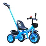 Tricicleta cu pedale pentru copii 2-5 ani, Maner parental, Albastru, 