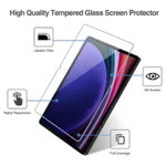 Folie tableta compatibila Samsung Galaxy Tab S9, Sticla 2.5D, 9H, Transparenta