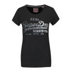 Tricou gri cu model din paiete pentru femei - Superdry Vintage