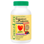 Colostrum plus Probiotics 90 Chewable Tabs - ChildLife - SECOM, Child Life