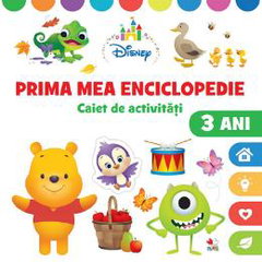 Disney. Prima mea enciclopedie. Caiet de activitati 3 ani (contine autocolante), Litera