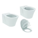 Vas wc suspendat Ideal Standard Connect Air AquaBlade alb lucios cu capac soft close inclus, Ideal Standard