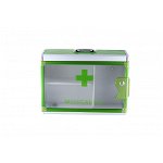 Cutie medicala Sanitec, 43 x 15 x 30 cm, verde, Arabesque
