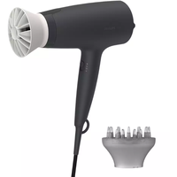 Uscator de par  BHD302/30 - 1600W - accesoriu Thermo Protect - 3 setari de temperatura - difuzor - Negru, Philips