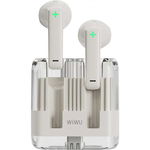 Casti True Wireless WiWu T21, Bluetooth 5.3, ENC, Autonomie 4 ore (Alb), WiWu