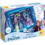 Tabla de scris si desenat cu lumini, Lisciani, Frozen, Lisciani