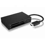 Card reader raidsonic IcyBox extern multi- cititor de carduri USB 3.0 tip C, CF, SD, microSD (IB-CR401-C3), Icy Box