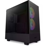 Carcasa NZXT H5 Flow RGB Matte Black, Mid-Tower