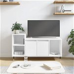 Comodă TV, alb, 100x35x55 cm, lemn prelucrat, Casa Practica